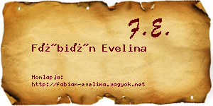Fábián Evelina névjegykártya